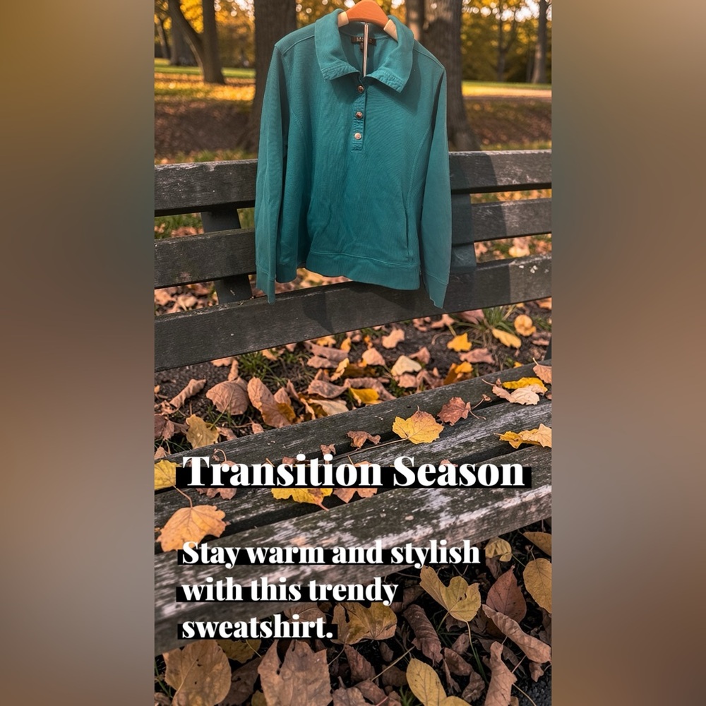 XL Ralph Loren Teal Long-Sleeve Sweatshirt